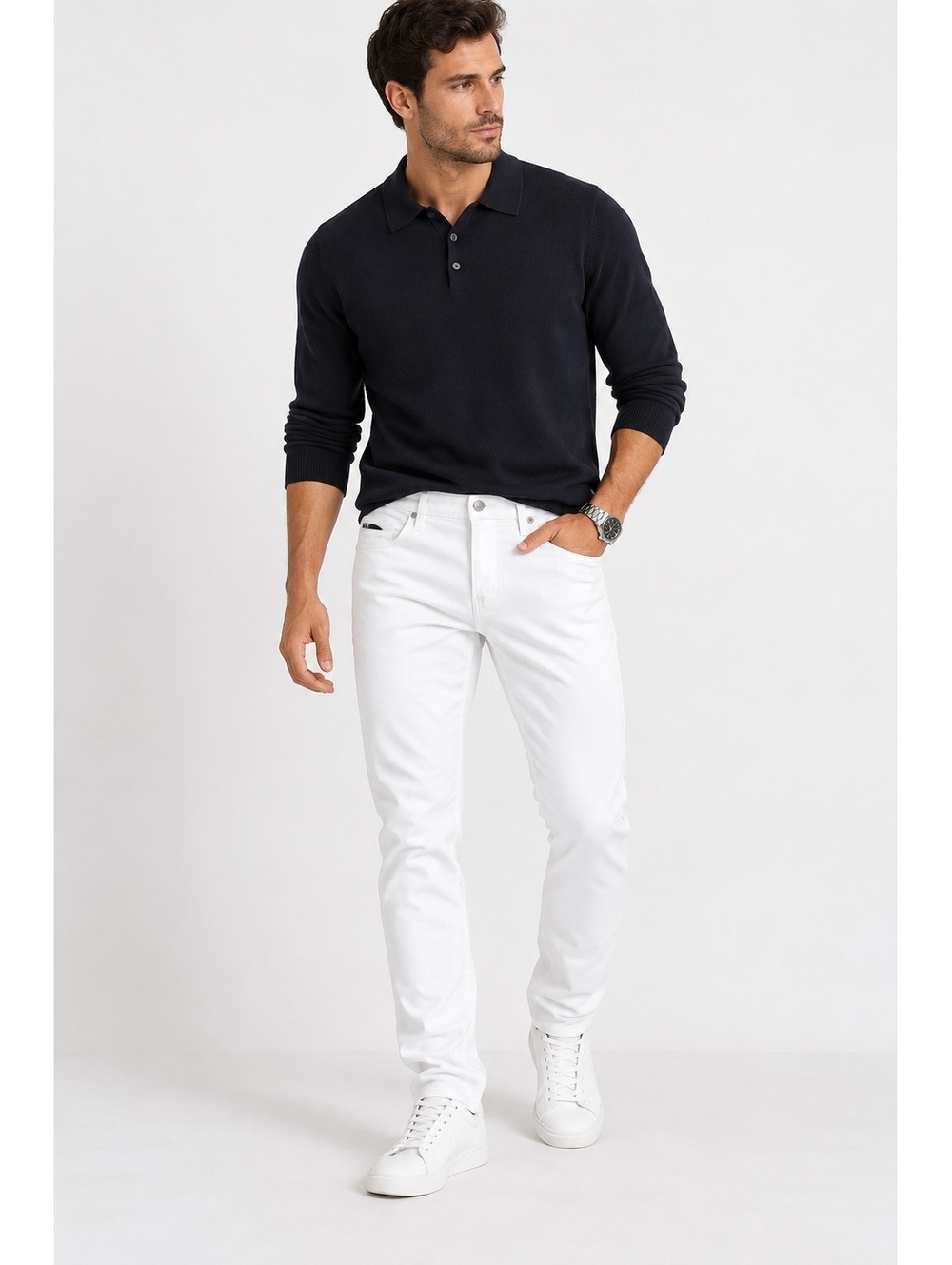 NWT Michael Kors Parker Slim Fit Jeans Men’s 32x32 White Stretch Denim Pants